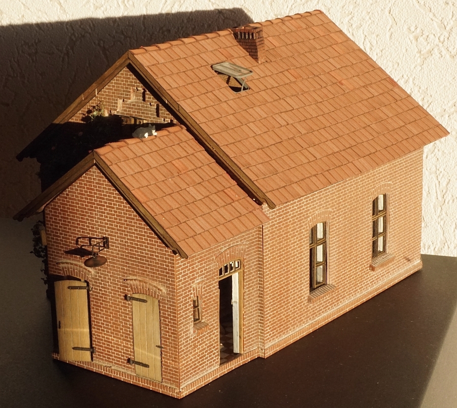 Modell des Bahnwärterhauses