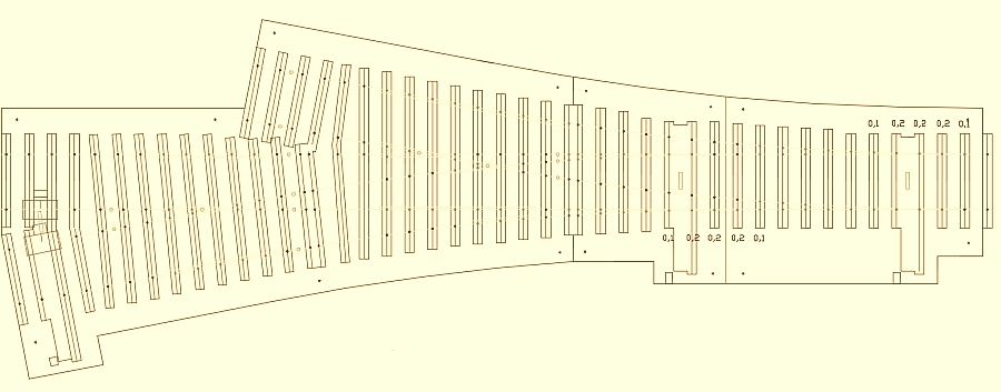CAD-Zeichnung der Dreiwegweiche
