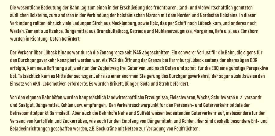 Ulzburg Güterverkehr