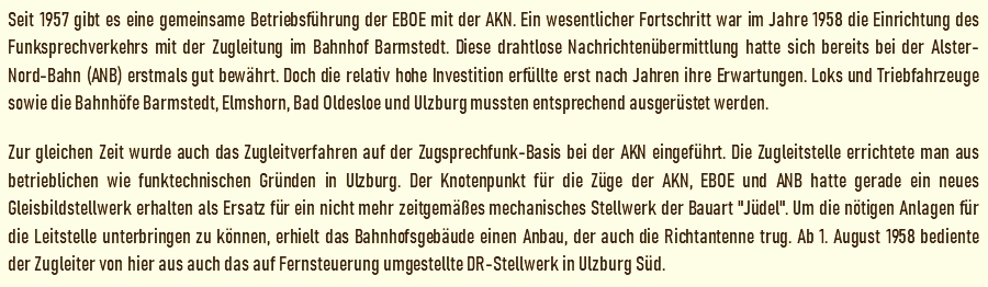 Ulzburg Güterverkehr